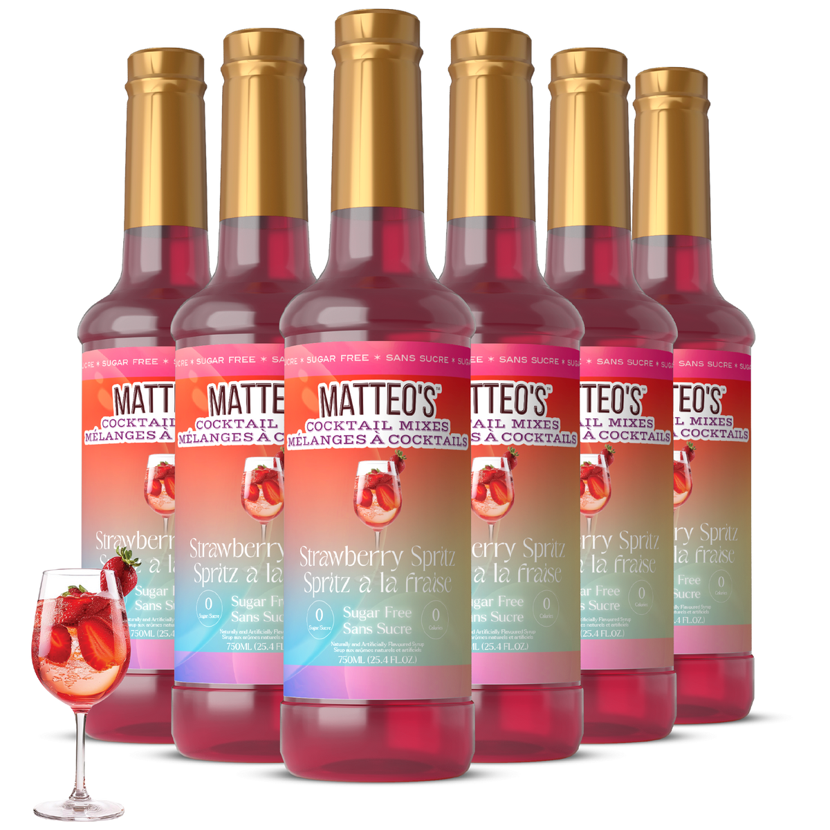 Sugar Free Cocktail Mixes - Strawberry Spritz