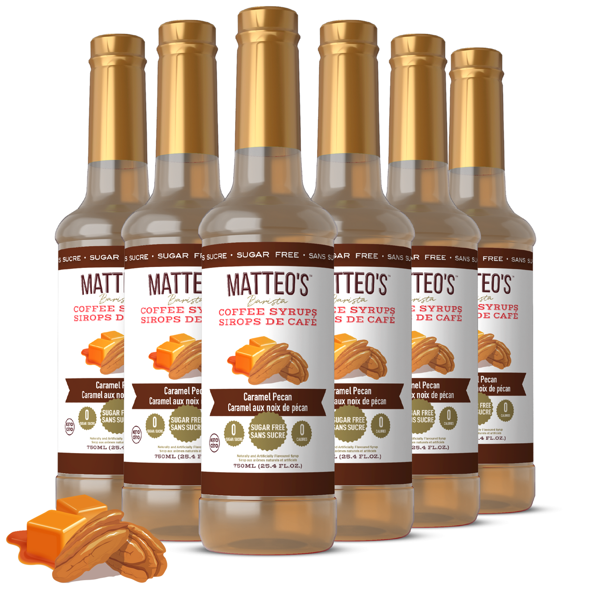 Sirop de Café Sans Sucre, Caramel Pécan