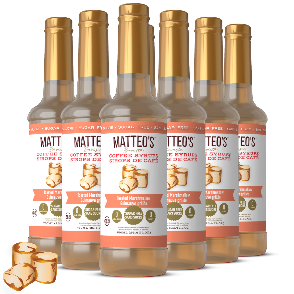 Sirop de café sans sucre, guimauve grillée