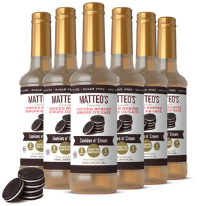 Sirop de café sans sucre de Matteo, biscuits et crème
