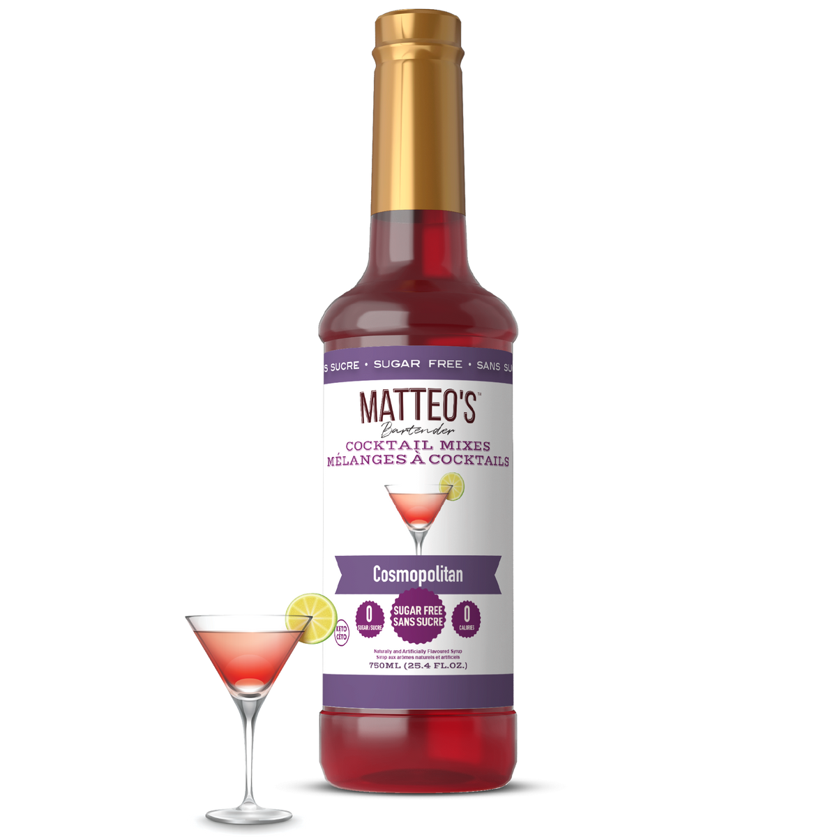 Sugar Free Cocktail Mixes - Cosmopolitan