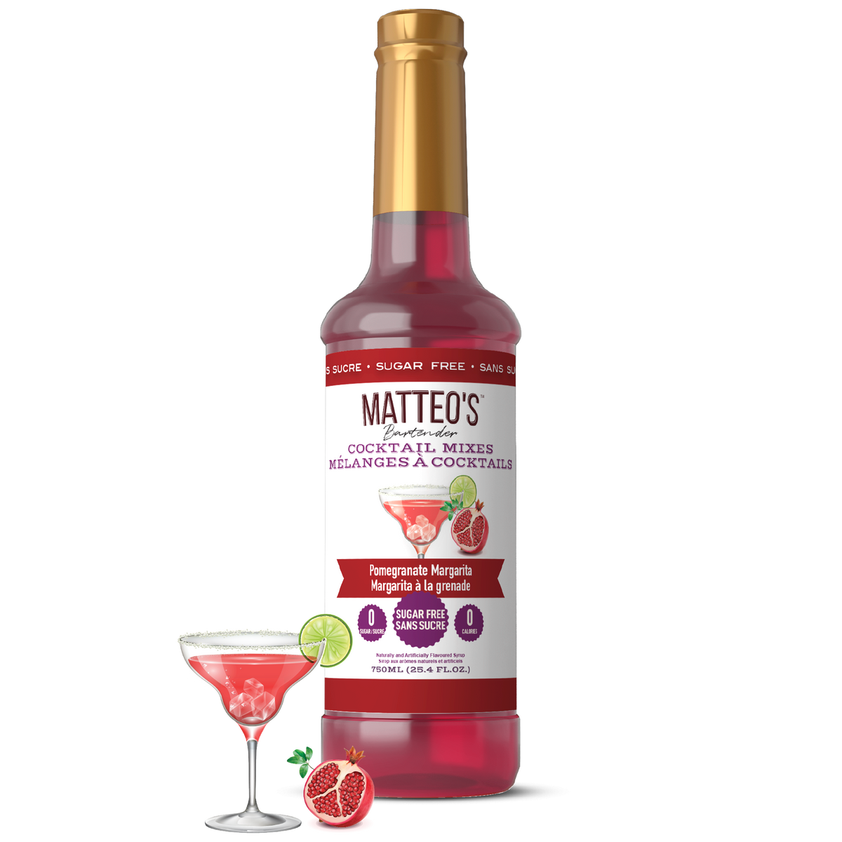 Mélanges pour cocktails sans sucre - Margarita à la grenade