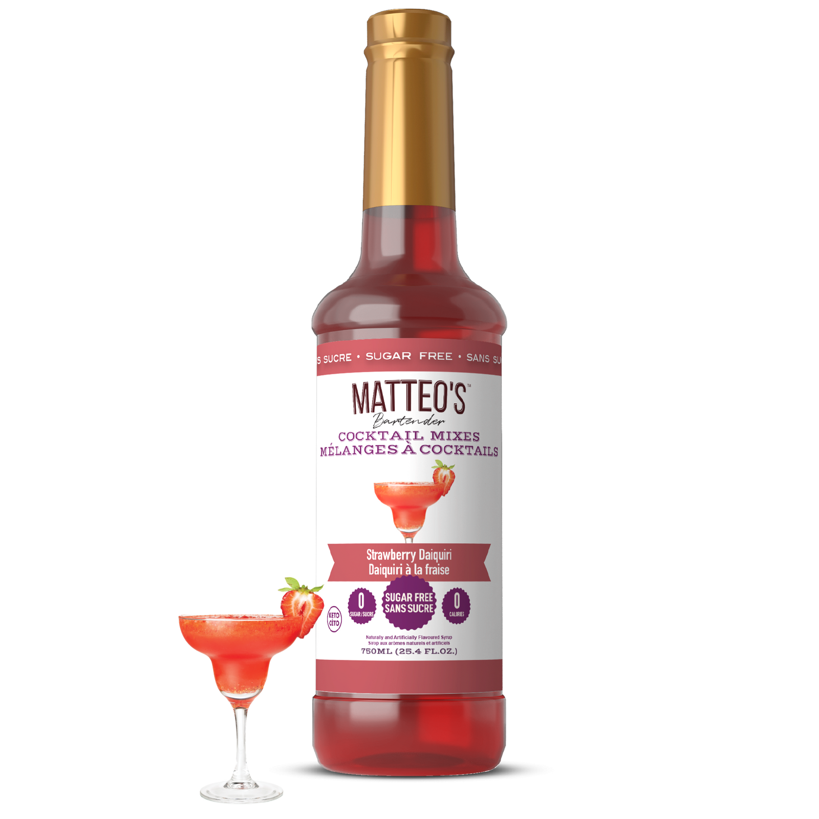 Mélanges pour cocktails sans sucre - Daiquiri aux fraises