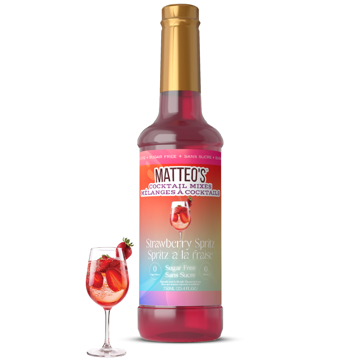 Sugar Free Cocktail Mixes - Strawberry Spritz