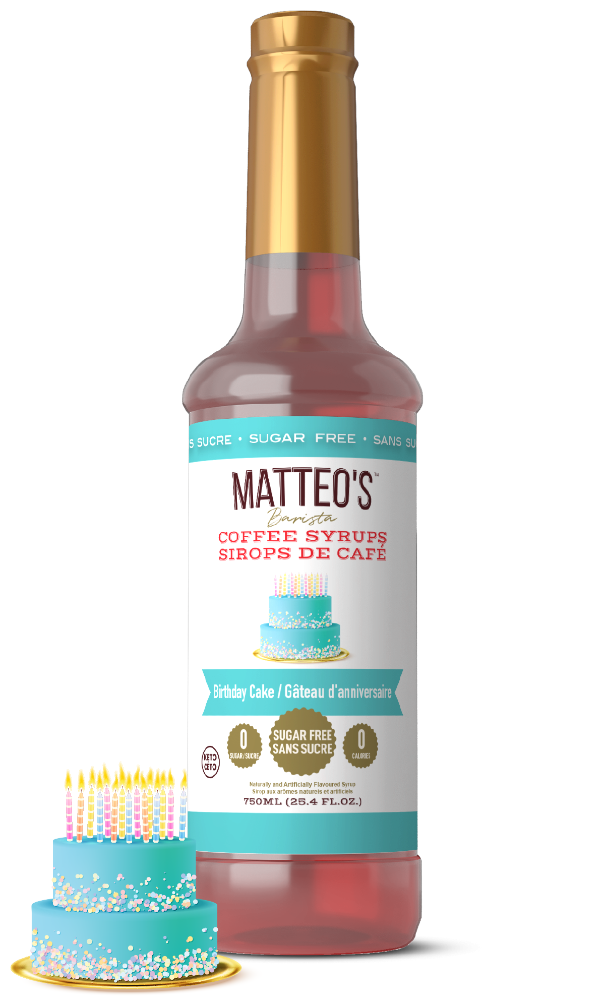 Sirop de café sans sucre de Matteo, gâteau d'anniversaire