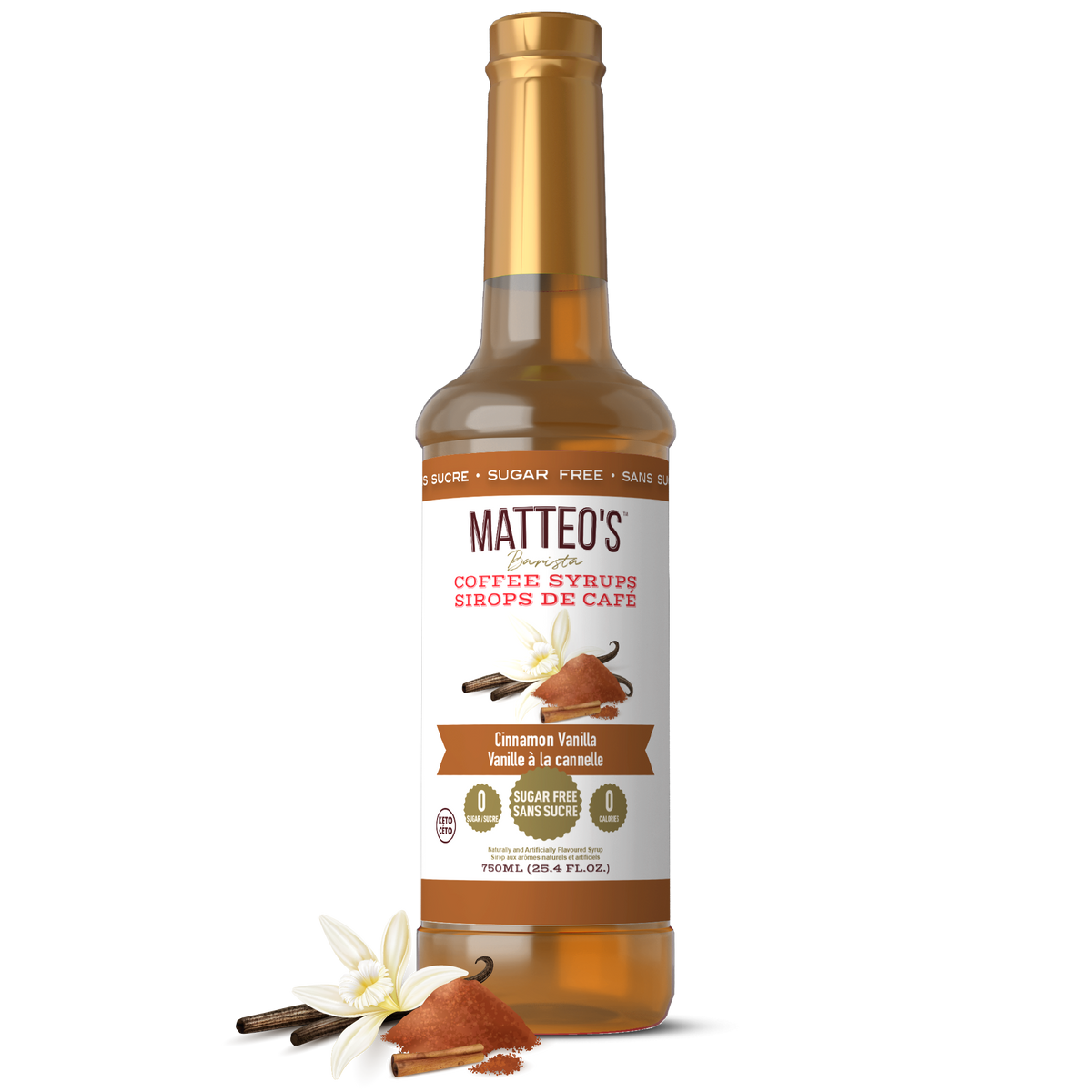 Sugar Free Coffee Syrup, Cinnamon Vanilla