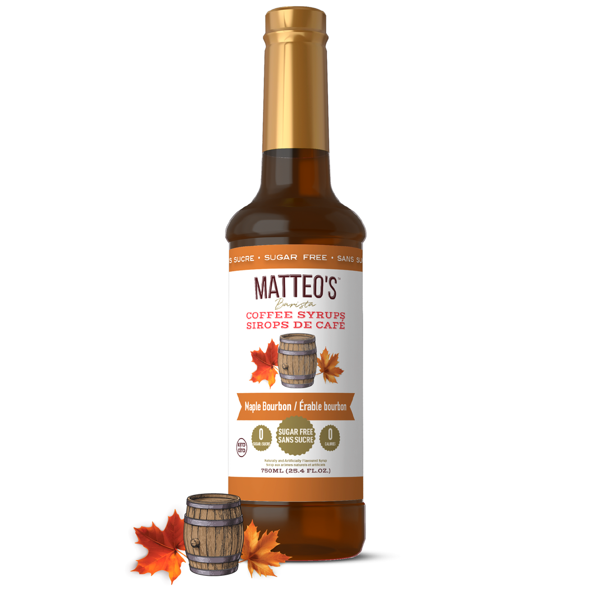 Sugar Free Coffee Syrup, Maple Bourbon