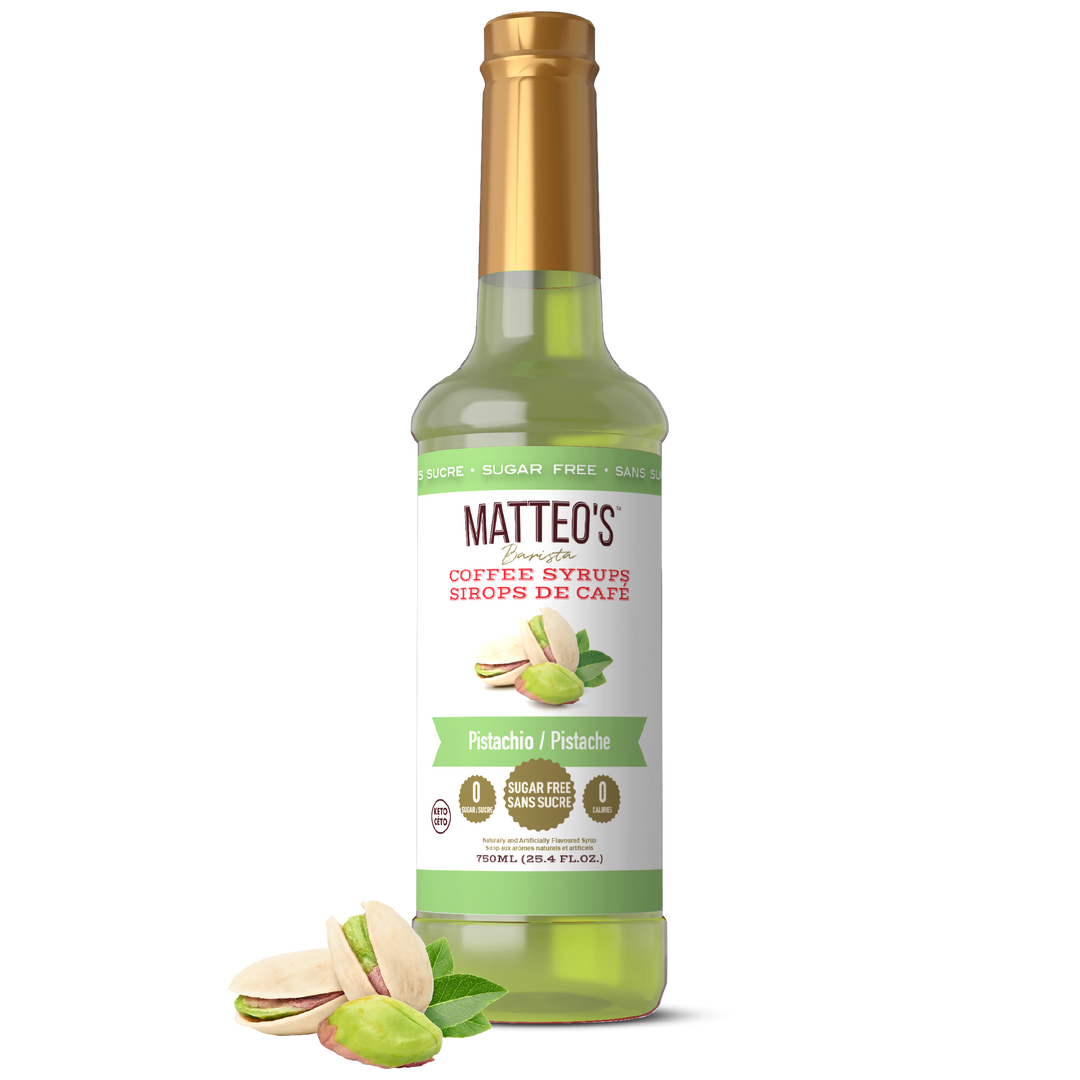 Matteo's Sugar-Free Pistachio Coffee Syrup 750 mL bottle