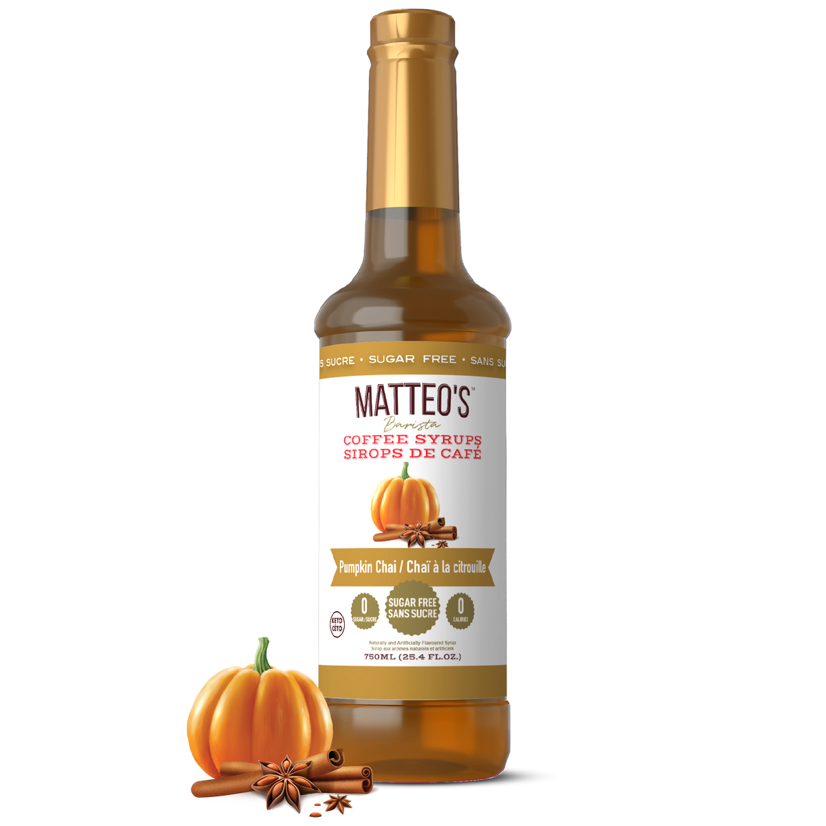 Sugar Free Coffee Syrup, Pumpkin Chai