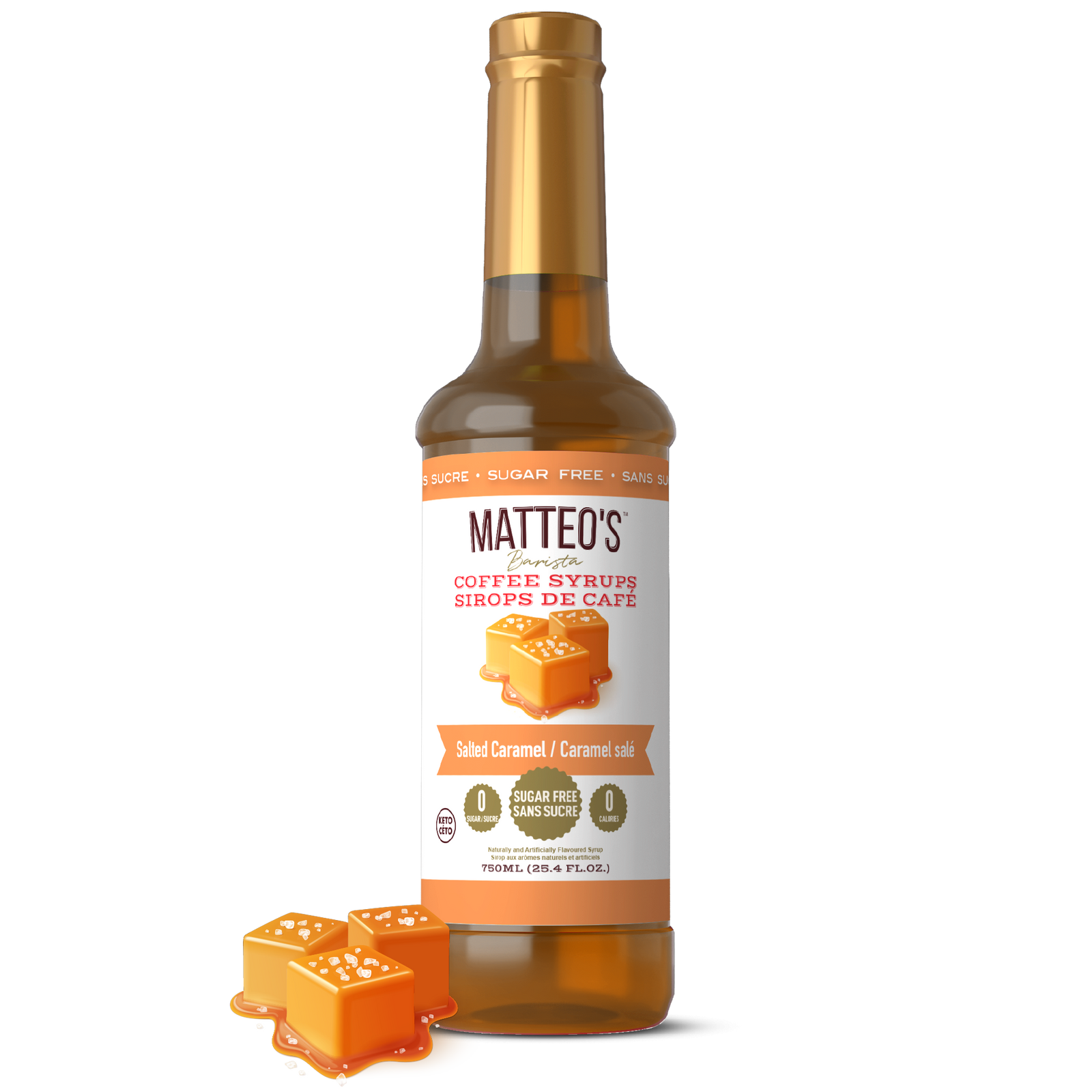 Sirop de Café Sans Sucre, Caramel Salé
