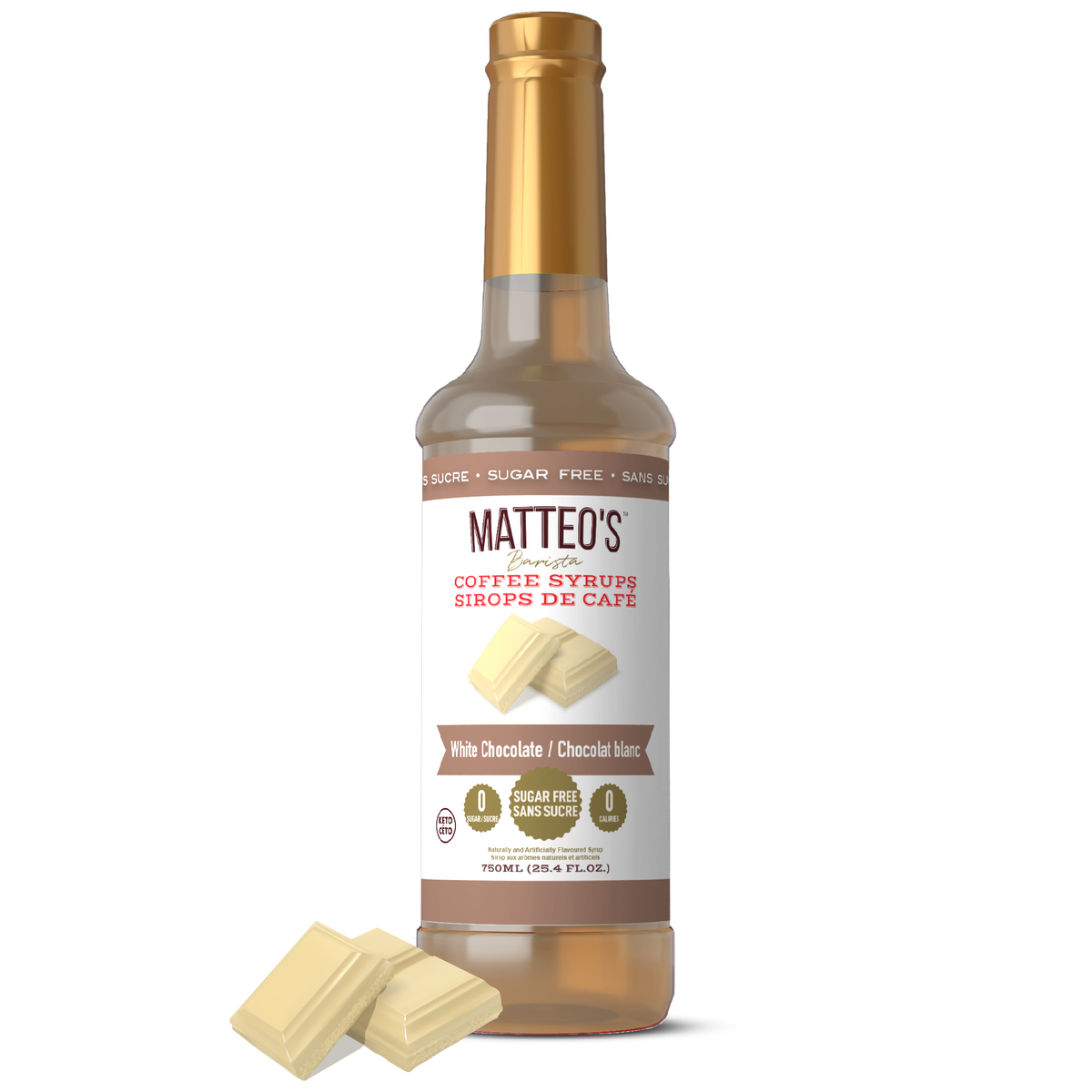 Sugar Free Coffee Syrup, White Chocolate