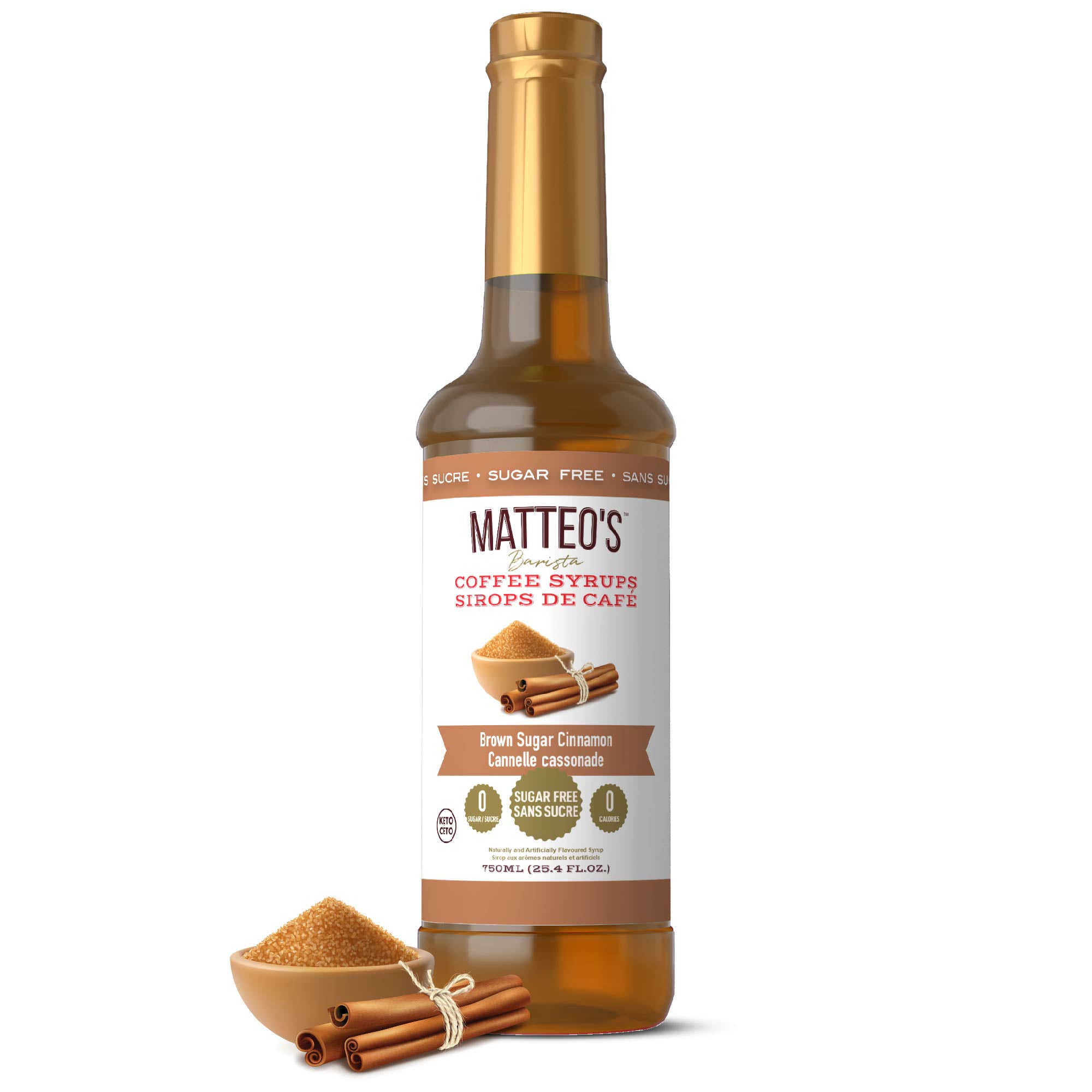 Sirop de café sans sucre, Cassonade et cannelle