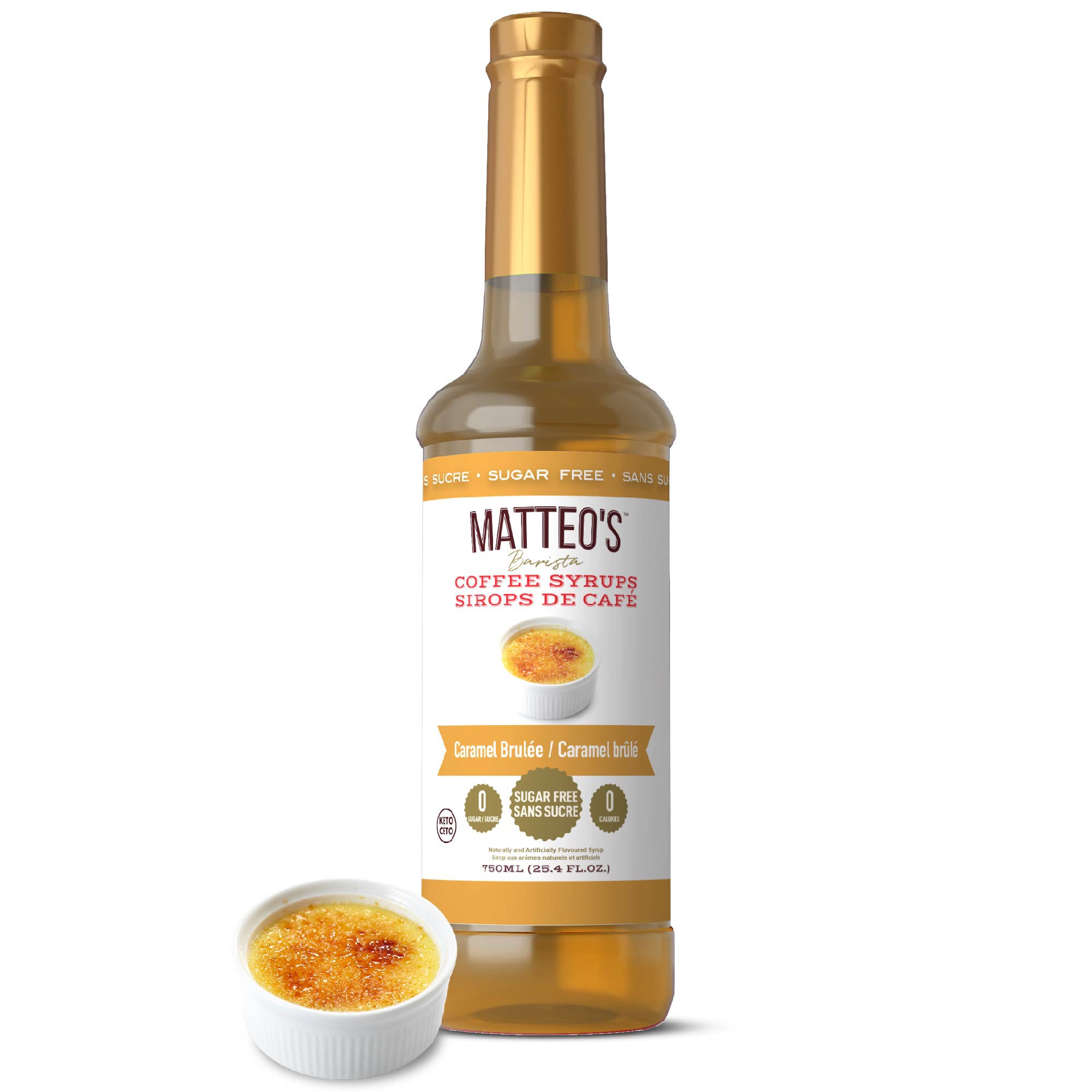 Sirop de café sans sucre, Caramel Brûlé