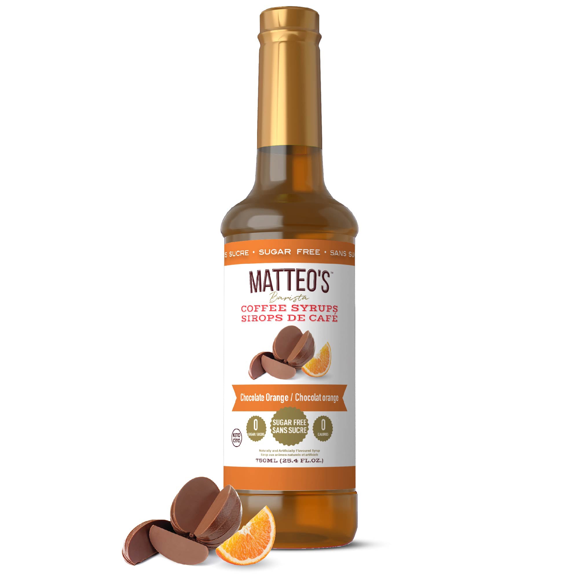 Sirop de café sans sucre, Orange Chocolat