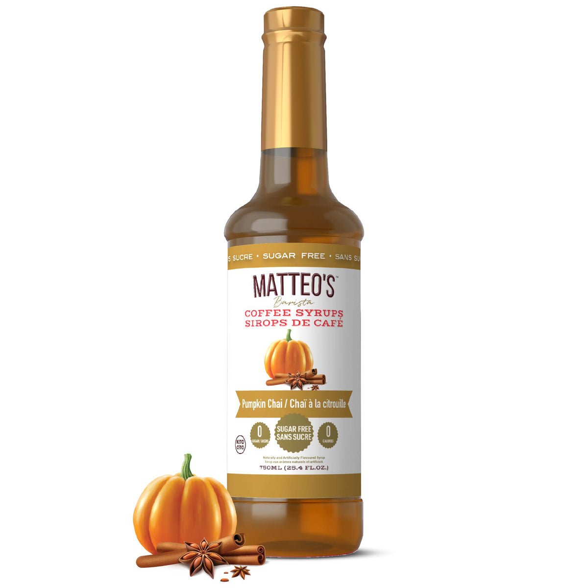 Sugar Free Coffee Syrup, Pumpkin Chai