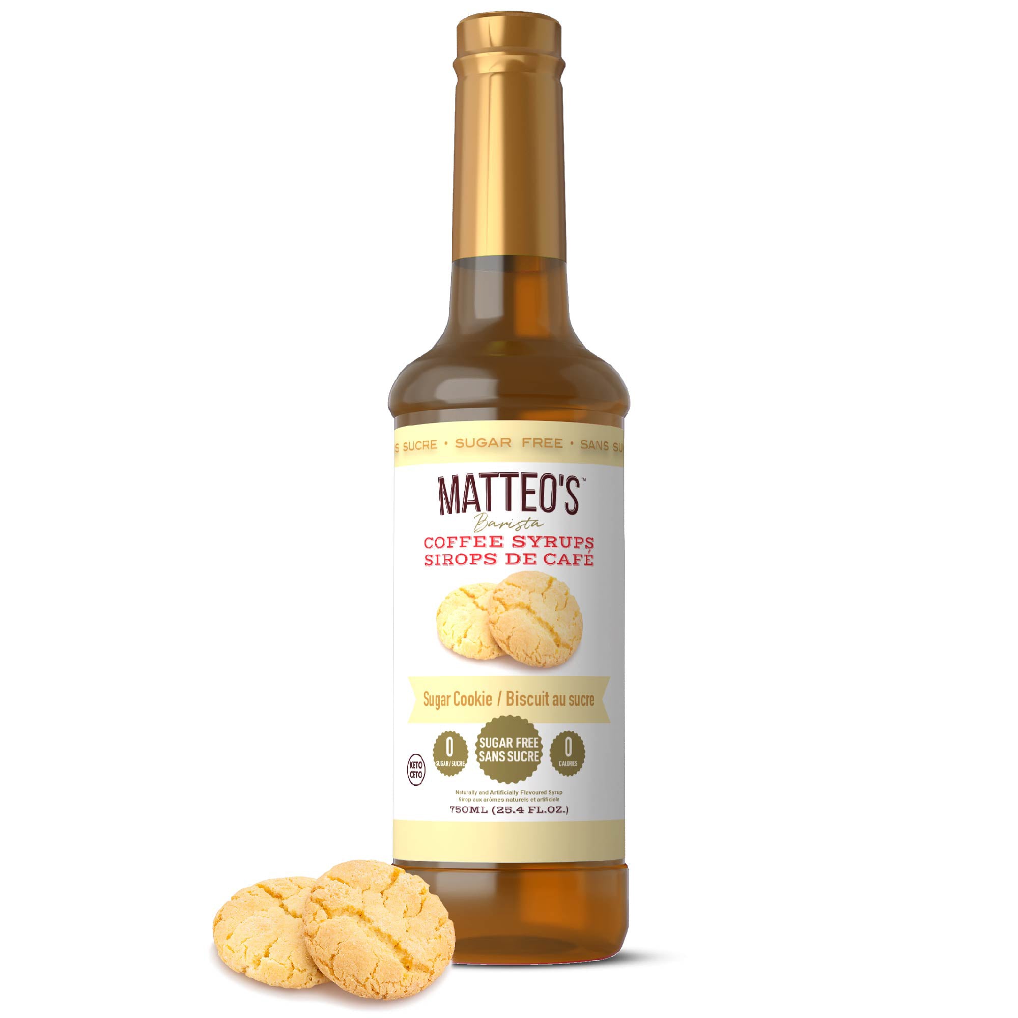 Sirop de café sans sucre, biscuit au sucre