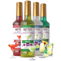 Sirop de cocktail sans sucre, assortiment varié, (4 saveurs)