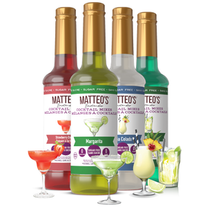 Sugar Free Cocktail Syrup, Variety Pack, (4 Flavors)