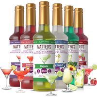 Sirop de cocktail sans sucre, assortiment varié, (6 saveurs)