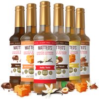 Sugar Free Coffee Syrup, Variety Pack, (6 Flavors)