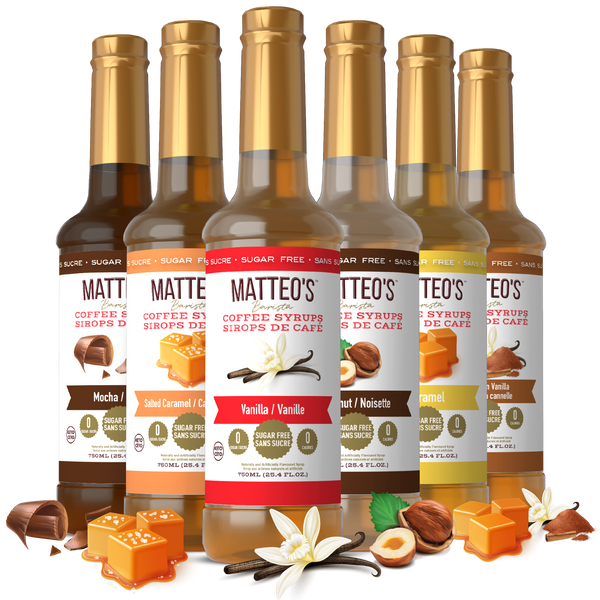Sugar Free Coffee Syrup, Variety Pack, (6 Flavors)