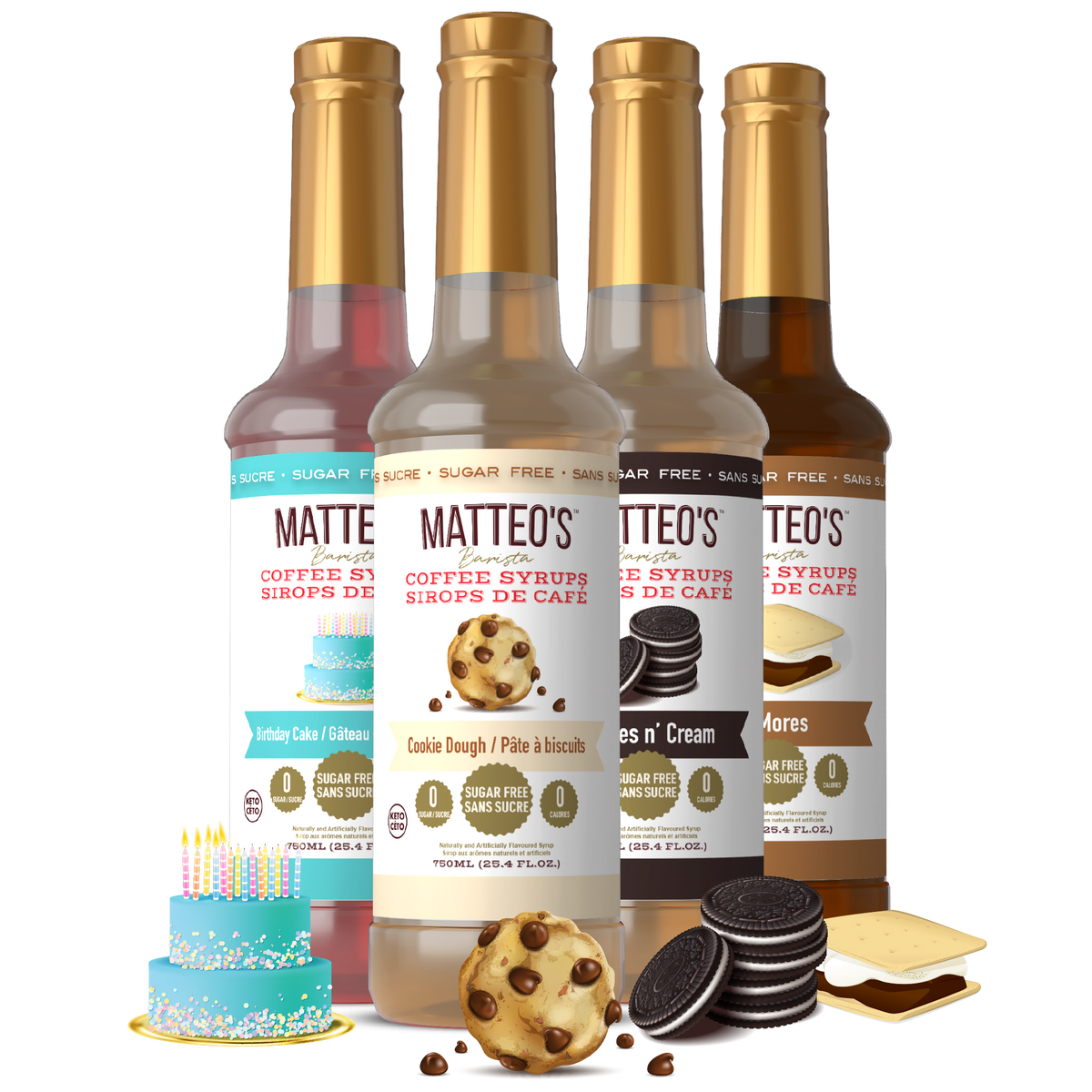 Matteo's Dessert Flavours, Variety Pack, (4 Flavors)
