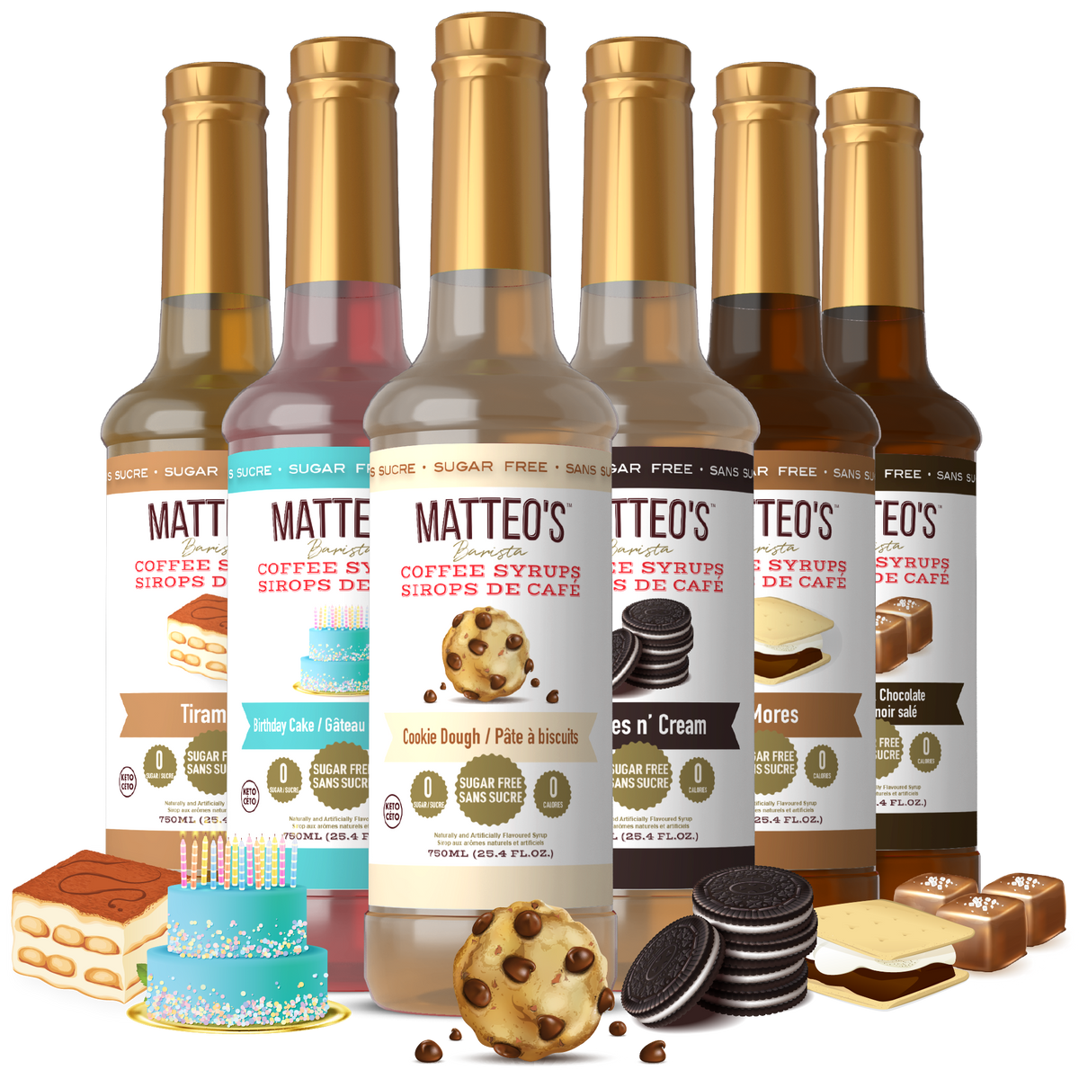 Matteo's Dessert Flavours, Variety Pack, (6 Flavors)