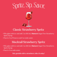 Mélanges à cocktail sans sucre - Spritz aux fraises