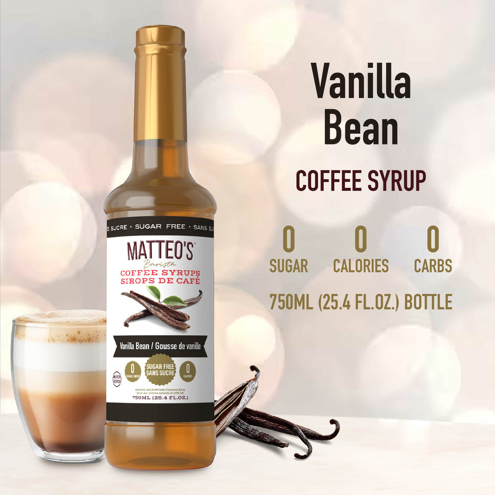 Matteo's Sugar-Free Vanilla Bean Coffee Syrup product highlights (1)