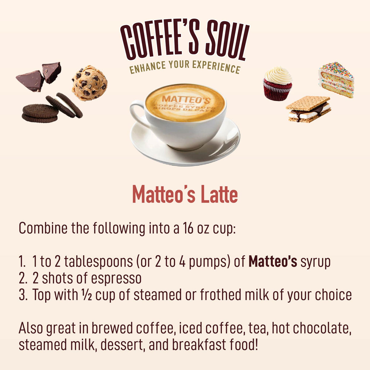 Matteo's Dessert Flavours, Variety Pack, (4 Flavors)