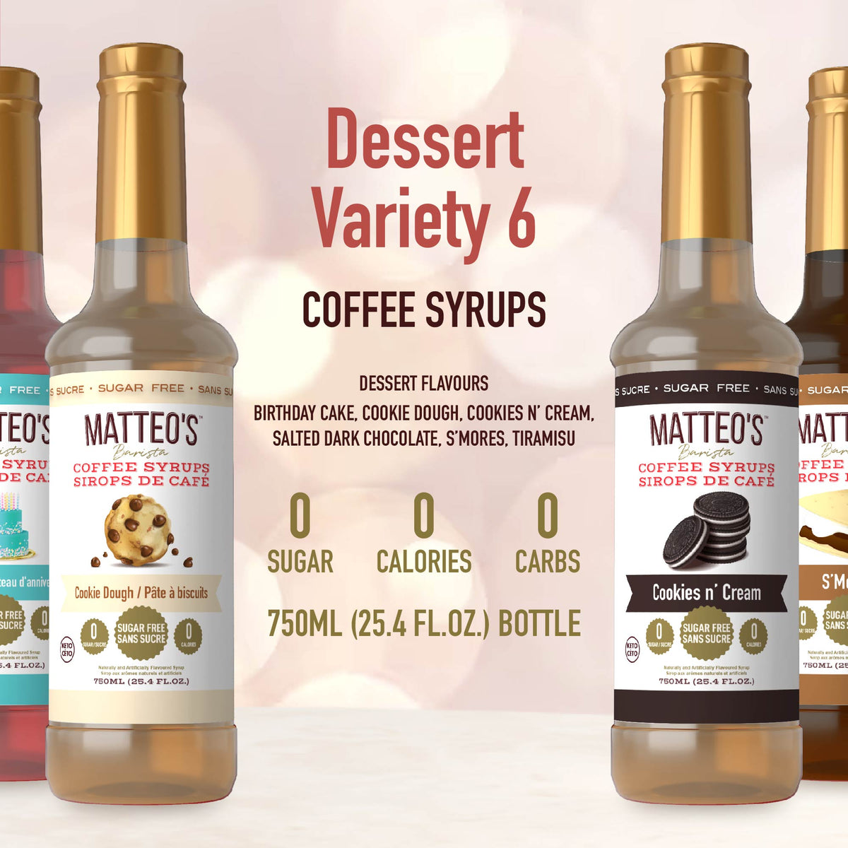 Matteo's Dessert Flavours, Variety Pack, (6 Flavors)