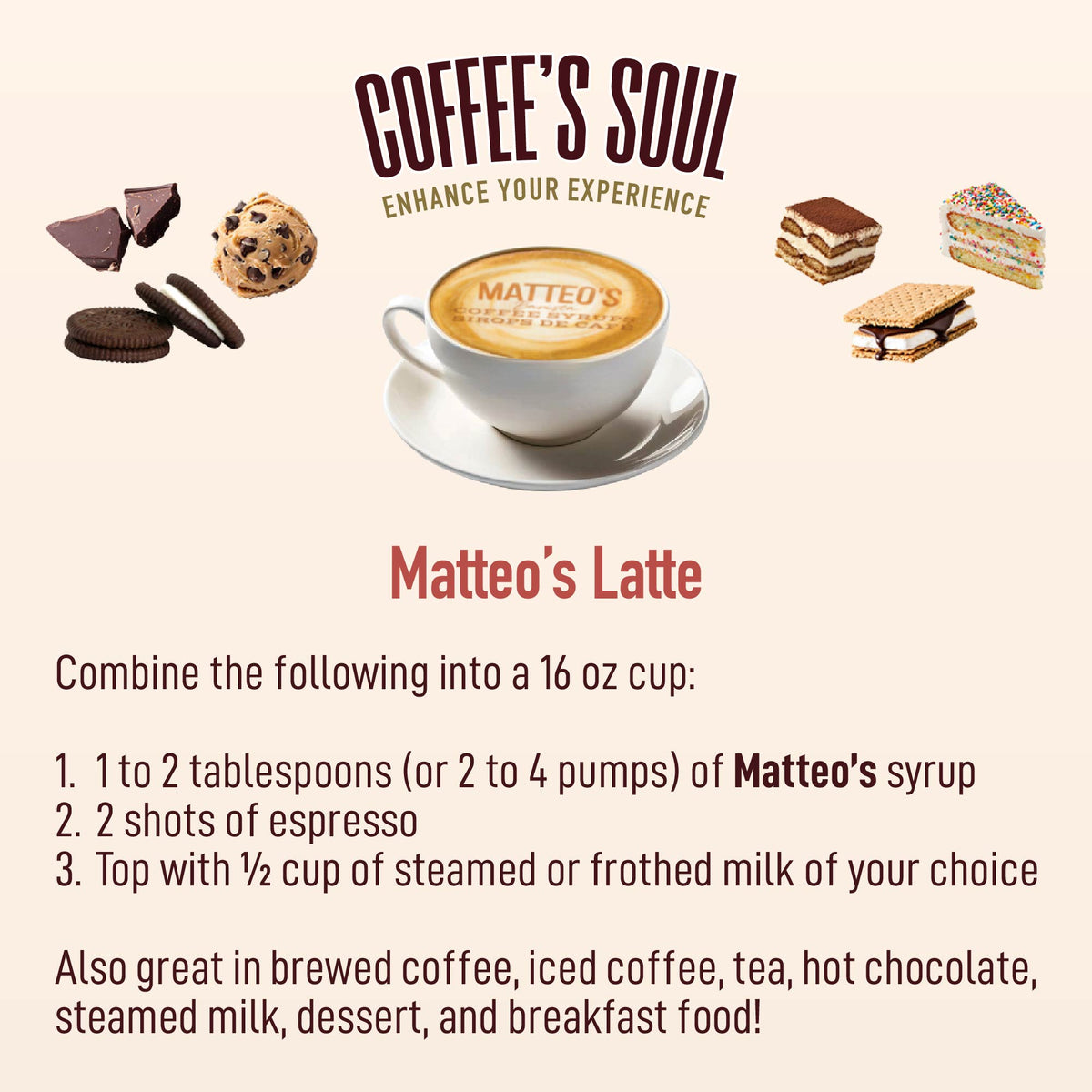 Matteo's Dessert Flavours, Variety Pack, (6 Flavors)