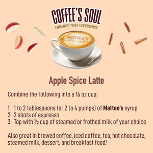 Sirop de café sans sucre, Épice de pomme
