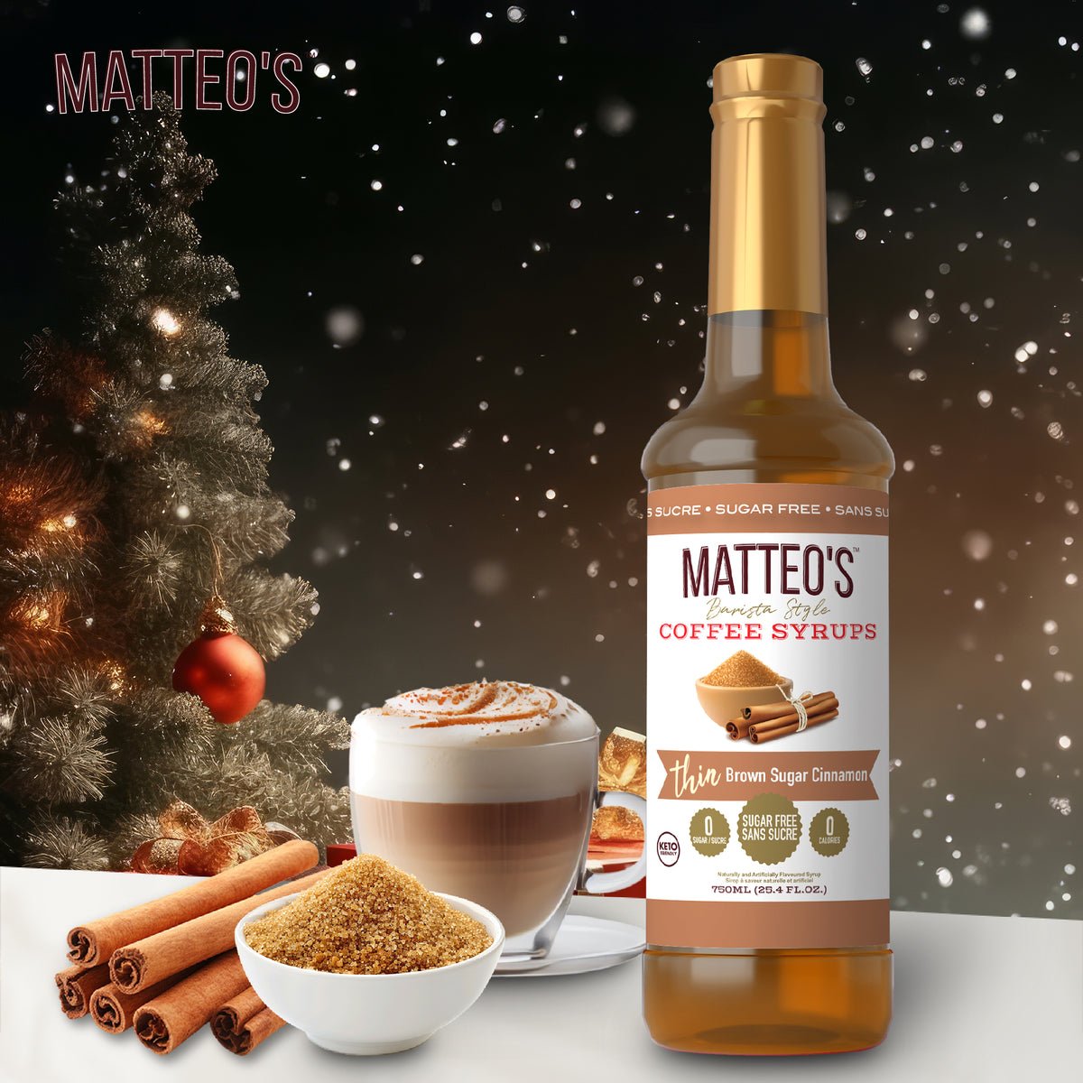 Sirop de café sans sucre, Cassonade et cannelle