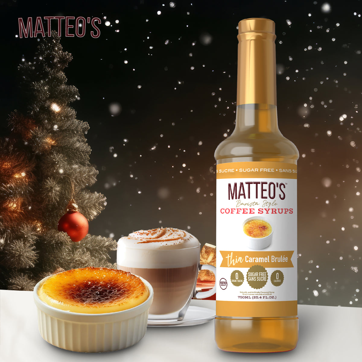 Sirop de café sans sucre, Caramel Brûlé