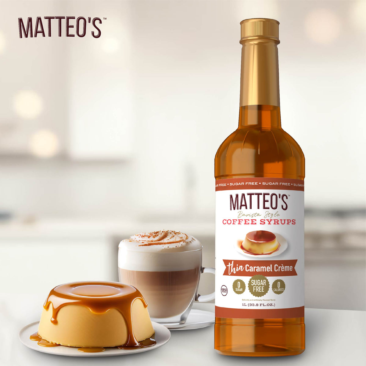 Sugar Free Coffee Syrup, Caramel Creme (1L)