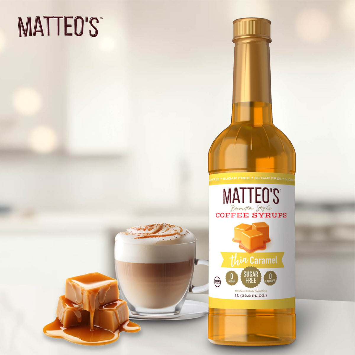 Sugar Free Coffee Syrup, Caramel (1L)