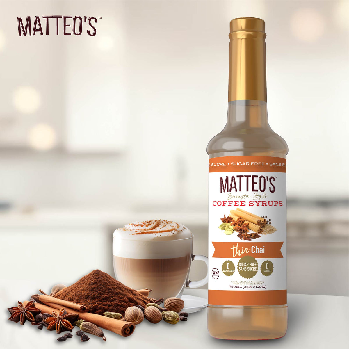Sugar Free Coffee Syrup, Chai