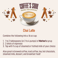 Sugar Free Coffee Syrup, Chai