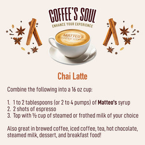 Sugar Free Coffee Syrup, Chai