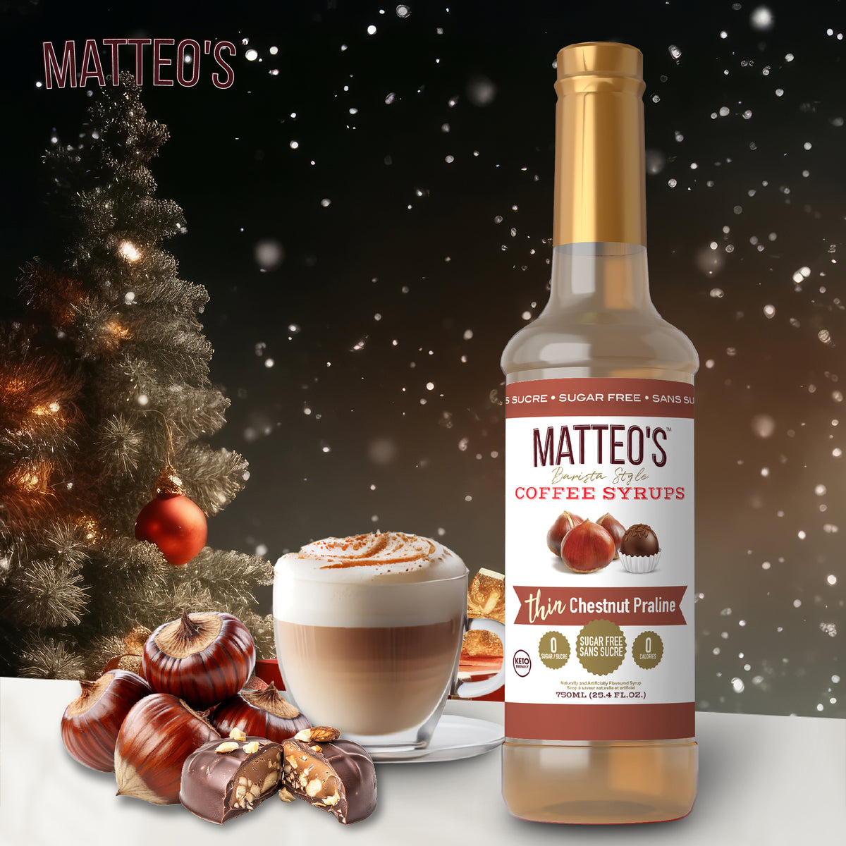 Sirop de café sans sucre, Praliné à la Châtaigne