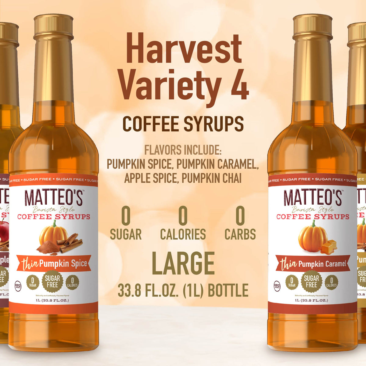 Matteo's Harvest Flavours, Variety Pack, (4 Flavours) (1L)