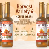 Matteo's Holiday Flavours, Assortiment de variétés, 0 calories, 0 sucre, Keto Friendly (4 saveurs)