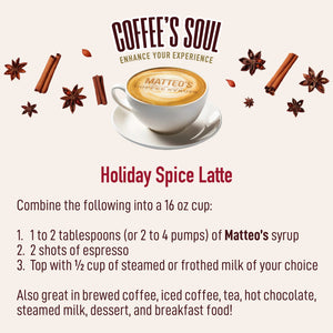 Sugar Free Coffee Syrup, Holiday Spice
