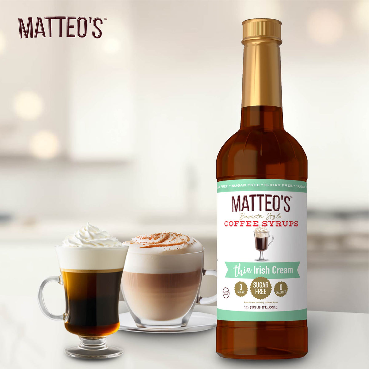 Sugar Free Coffee Syrup, Irish Cream (1L)