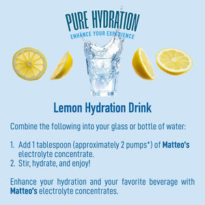 Matteo's Sugar-Free Hydration Concentrate - Lemon