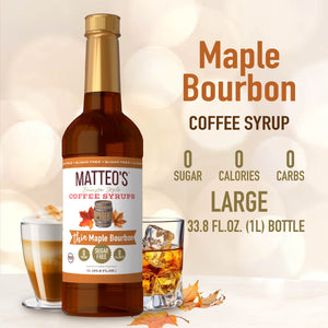 Sugar Free Coffee Syrup, Maple Bourbon (1L)