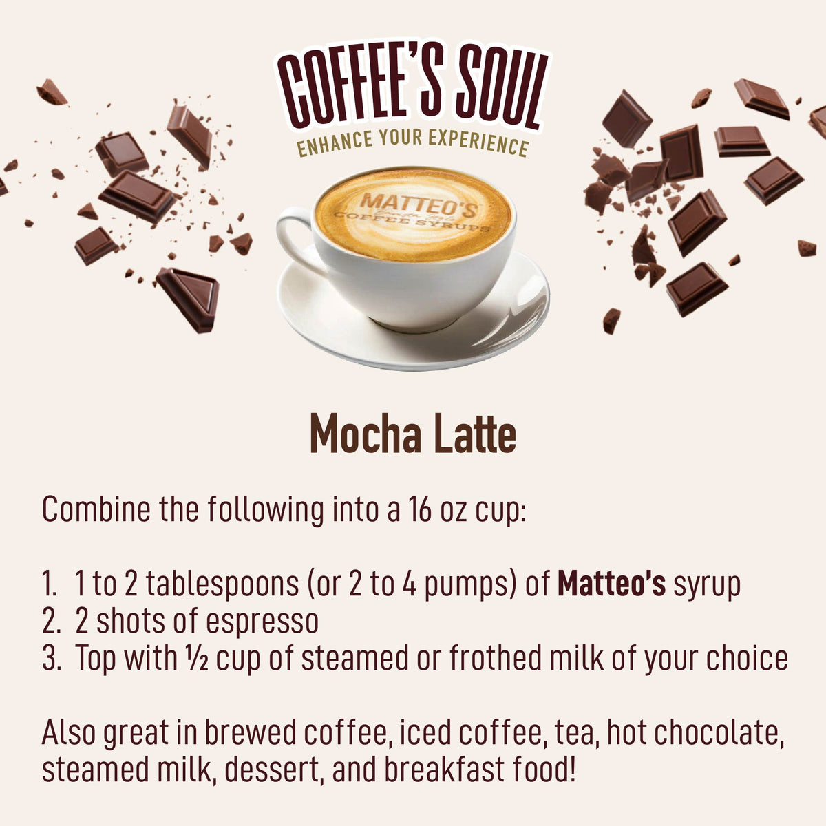 Sugar Free Coffee Syrup, Mocha (1L)