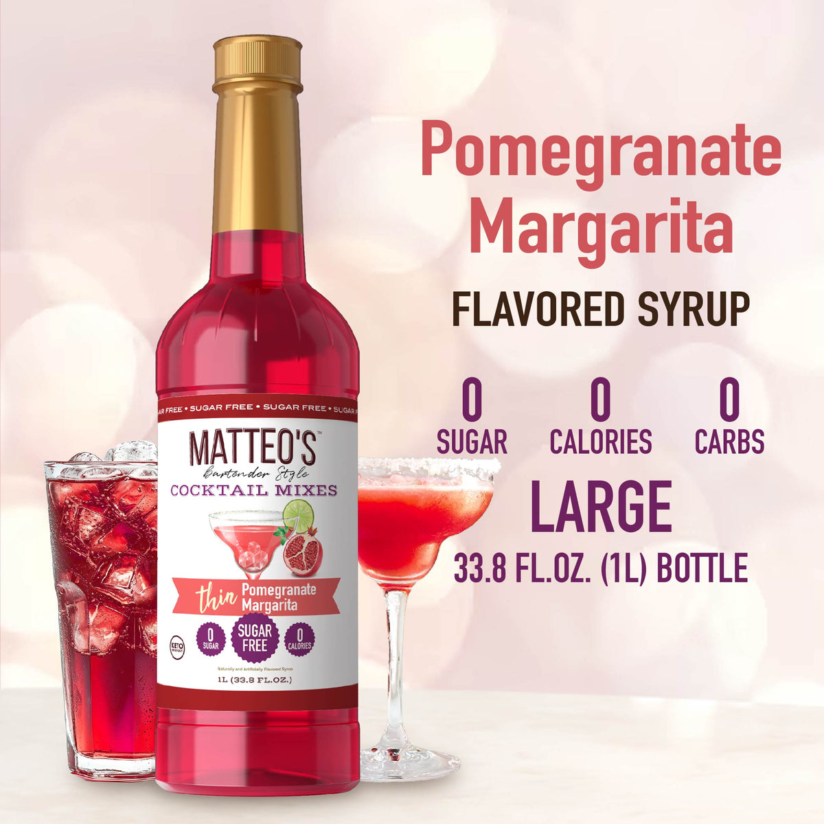 Sugar Free Cocktail Mix - Pomegranate Margarita (1L)