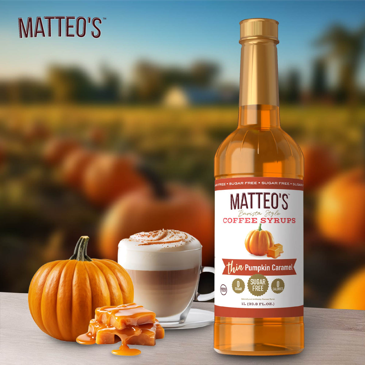 Sugar Free Coffee Syrup, Pumpkin Caramel (1L)